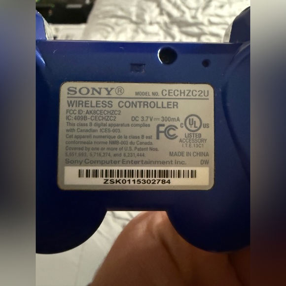 Sony PlayStation 3 PS3 Blue Controller DualShock 3 OEM Wireless CECHZC2U - Parts - Picture 5 of 5